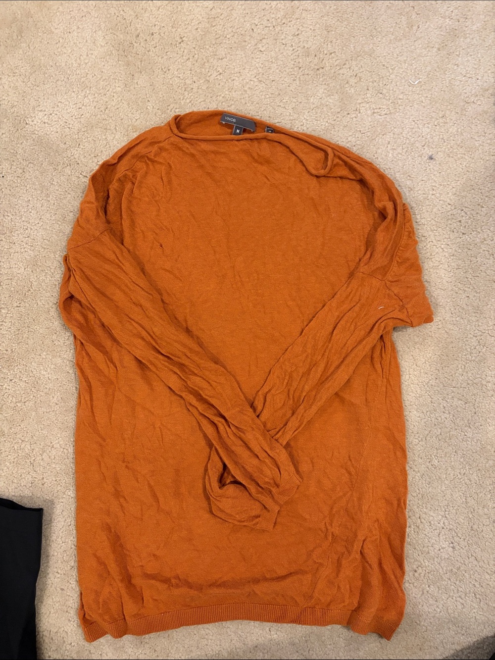 Vince women’s  Burnt Orange Crewneck Lightweight Sweater